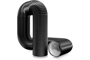 Aygrochy 100mm PVC Abluftschlauch, 6 Meters Lüftungsschlauch für Mobile Klimaanlage, Trockner, Abluftventilator, Abzugshaube, Belüftungssystem