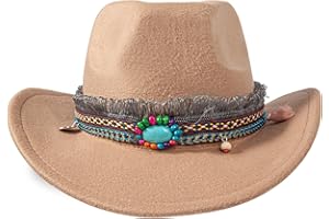 EGSHUFU Cowboy Hat Halloween Costume Cowgirl Hat for Women Men Adult Western Cow Girl Hat