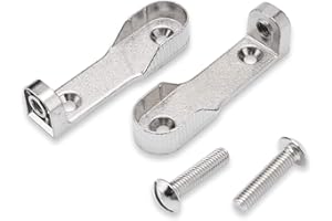 KLAMA 2 Schrankrohrlager für Schrankrohr 15 mm - Kleiderstangen Halterung, Zinkdruckguss vernickelt (Variante 1)