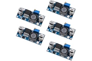 TINSHOW Adjustable Buck Converter DC to DC Voltage Regulator, 5 Pack High Efficiency Power Supply Module Step Down Power Module 3.0V-40V Input to 1.5V-35V Output, 3A Max Current for DIY Electronic Projects
