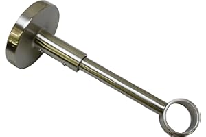 Gardinia 10011148 Traeger für Gardinenstangen 1-läufig geschlossen, Serie Chicago, Durchmesser 20 mm, edelstahloptik