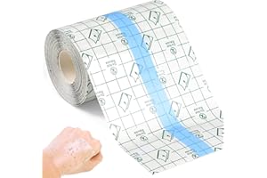 ENAIAH Rany Wodoodporna taśma, 10 cm x 10 m przezroczysty bandaż wodoodporny bandaż na tatuaż, medyczna taśma klejąca ranna rolka folii wodoodporna do uprawiania sportu pływanie prysznic