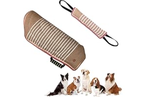 bangminda Kit di Allenamento per Cani Manicotto per Cani Protezione per Braccia Juta Durevole per addestramento di Cani di Taglia Media Accessori Educativi per Addestramento per Allenare Cani
