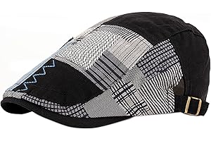 BIGOCO Gorra Boinas Caballero Plana para Hombre-Newsboy Casquillo Plano Sombreros- Gorra Vendedor de Periodicos Hombre-Gorras Irlandesa Ajustable Cabbie Trucker Gatsby Cap