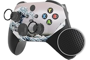 ‎EXTREMERATE eXtremeRate ASR Version Front Hülle Case & Akzentringe für Xbox Series X/S Controller, Gummiert Griff Faceplate Gehäuse Set für Xbox Core Controller(Welle)-Ohne Gamepad