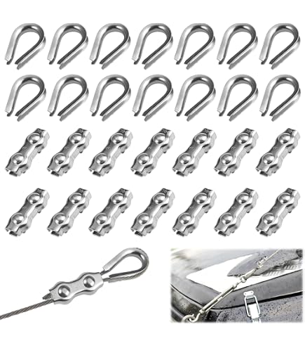 10 Agrafes M5 En Acier Inoxydable 304 - Pour Câbles & Cordages Lourds