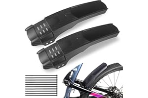 MEGHNA Set parafango per Bicicletta Anteriore e Posteriore, parafanghi universali per Mountain Bike, Bici da Corsa, Quick Release Adatto per Biciclette da 20 – 29 Pollici