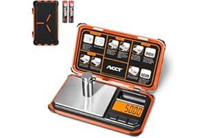 ACCT Precision Pocket Scale, 200gx0.01g jewelry gram scale, digital food scale with LCD display, one-click conversion 6 units, mini scale for kitchen/powder/herb/coins(Battery included)