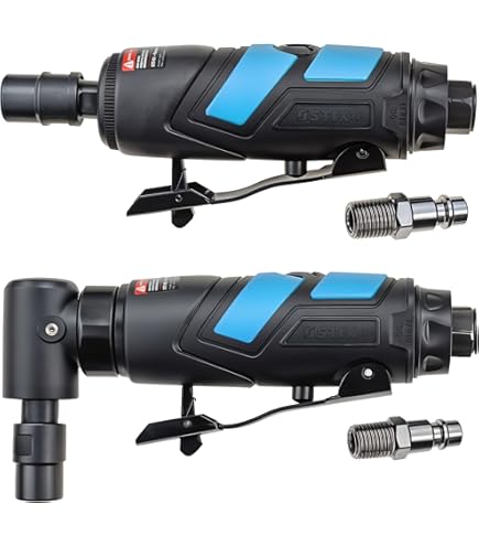 Set Smerigliatrici Ad Aria Compressa STIX - Smerigliatrice Angolare E Con Pinza Da 6 Mm, Per Levigatura E Sbavatura