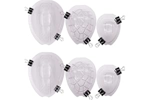 MIOTLSY Moldes Huevo De Pascua Molde Para Huevo EN POLICARBONATO Chocolate Con Forma de Huevo, Moldes de Huevo 3D Para Hacer Caramelos,Postres de Chocolate y Congelados，Color Transparente(6 Pcs)