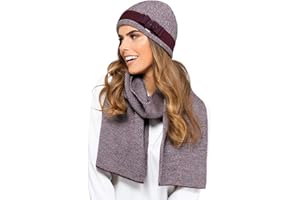 Kamea Damen Winterset Katalonia, 2 tlg, Mütze mit passendem Schal, Geschenk für Frauen
