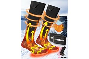 EVENTEK Heated Socks for Men Women, [Military Heating Experts] Rechargeable Electric Heated Socks with 3 Heat Setting, Washable Heated Thermal Socks Up to 60℃ for Outdoors Work Skiing Hunting Hiking