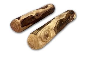 EL FUTBOLIN Mordedor Natural de Madera de Olivo para Perros | Talla M | 2UDS | (17CM) | Bañado en Aceite de Oliva | Palo de Olivo para Perros | Palo Antiestres Perro | Calidad Ambiental Certificada