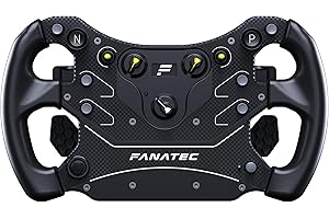 Corsair FANATEC Sim Racing CSL-Lenkrad GT3 – Umspritzte Gummigriffe, Magnetischer Schalthebel, Zwei Analoge Paddles, OLED-Display, QR2 Lite Wheel-Side Vorinstalliert – PC, Xbox