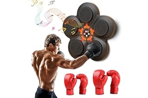 QYBFMSM Maquina Boxeo Musical Montado en la Pared Musical Boxing Machine Inteligente Bluetooth Maquina de Boxeo con Musica Recargable Boxing Training Máquina de Boxeo Musical