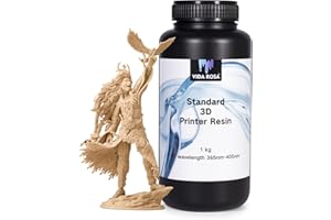 VIDAROSA 3D Printer Resin 1KG, LCD Photopolymer Resin for LCD/DLP 3D Printing, Standard UV 405nm Curing Resin, Low Odor, High Precision, Skin