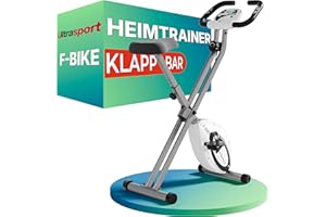 ‎ULTRASPORT Ultrasport Heimtrainer Fahrrad Klappbar I Hometrainer Fahrrad Klappbar Extra Leise bis 130 KG mit Komfort-Sattel I Ergometer Heimtrainer, Fitnessbikes, Indoor Bike, Trimmrad