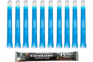 Cyalume ChemLight Military Grade Chemical Light Sticks, Blue 6" Long, 8 Hour Duration (Pack of 20)