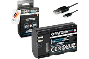 PATONA Platinum Batteria Ricambio per Canon lp-e6p lp-e6nh lp-e6n lp-e6 lpe6nh lp e6 Batterie 2600mAh USB-C Compatibile con Canon EOS R5 Mark II R6 R7 60D 80D 90D 5D Mark II III IV 6D 7D XC10 XC15