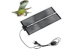 NEKOSUKI Tapis Chauffant Reptile, Tapis Chauffant Terrarium Réglable avec Contrôle De La Température pour Reptiles Tortue, Serpents, Lézards, Geckos, Araignées, Chauffant Aquarium (7W-15x28cm)