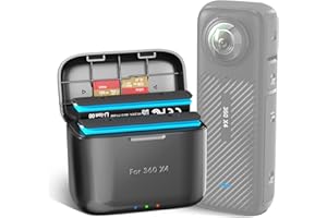 ADICOP Insta 360 x4 Koncentrator Ładowarka Szybkie Ładowanie do Akcesoriów Baterii Insta 360 ONE X4 Gniazdami Kart Misro SD (Ładowarka X4, Bateria Nie Dołączona)