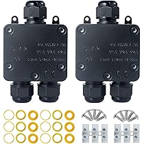 PEBA Cajas De Conexiones Impermeable IP68, 3 Vías Cajas De Empalmes