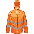 Regatta TRW497 18880 Professional Hi-Vis Waterproof and Windproof Pack away Jacket, Orange, XL