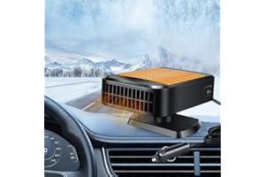 TGKYK Auto Heizung 12V 200W, 2 in 1 Heizlüfter Auto mit 360 Grad Drehung, Autoheizung 12v Zigarettenanzünder, Tragbare Car Heater, Heizung für 12V Auto, LKWs, SUV, Van
