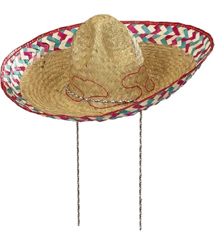 Costume Carnevale Donna Spagnola Cappello Sombrero Messicano