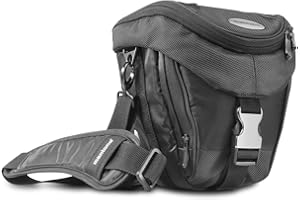 Mantona Premium Colt Borsa per Fotocamere Reflex, Nero/Metallico