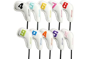 Kirdume Fer Golf - Couvre-Chefs Fer Golf étanches Couvre- | Évitement Collision Reliure étendu Protection Anti-Rayures en Cuir PU pour Club f
