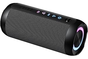 TAOPODO Cassa Bluetooth Portatile 30W, Potente Altoparlante Bluetooth, Doppio basso driver, 30 Ore di Autonomia, IP7 Impermeabile Speaker Bluetooth, RGB Luci, TWS Accoppiamento, AUX, TF Scheda, nero scuro