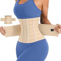 EUDUQ 2er-Pack Waist Trainer – Unterbrust-Korsett Mit Memory-Stahlknochen, Bauchweg-Formung, Postpartale Stütze, Hautfarben, In 4 Größen
