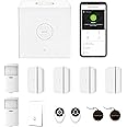 Mengshen WiFi Alarm System Kit 12-Piece, Include Door Window Sensor Motion Detector Doorbell Remote Control 24/7 Monitoring APP Notification for Home Security Apartment Office Garage
