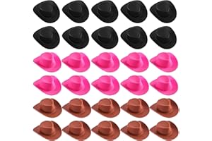 Cayway 30 Pz Mini Cappello in Plastica Mini Cappello per Feste in Costume per Decorazioni,Torta, Mini Decorazione Del Giardino, 3 Colore