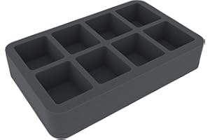 Feldherr HS050BF02BO Bandeja de Espuma con 8 Compartimentos Compatible con Flames of War - Bases Grandes