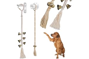 Tosiicop Hundeklingel 2 Pack Hunde Türklingel Einstellbare Länge Türglocken für Hundetraining kleine, Mittlere & Große Hunde, Einbruch, Türknauf, Ring für den Außenbereich
