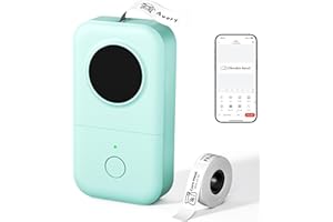 Phomemo D30 Etiquetadora Bluetooth, Mini Etiquetadora Adhesivas Portátil, Impresora Etiquetas Autoadhesivas para el Colegio, hogar, Tienda, Nombre, Compatible con iOS y Android -Verde