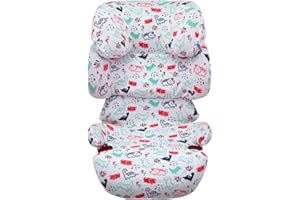 JYOKO Kids Housse pour siège Auto bébé en Coton Compatible avec Cybex Solution Fix (Dino Party)