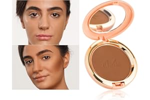 Oulac Matte Bronzer Poudre Visage Maquillage - Bronzante Naturel SunKissed Look, Hautement Pigmenté, Éclat Longue Tenue, Facile à mélanger, Vegan & Cruelty-Free BS04
