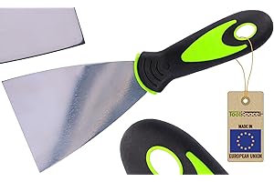 ToolSpace Coltello professionale per stucco in acciaio inox con impugnatura in plastica Coltello professionale per stucco - Spatola in plastica 80 mm