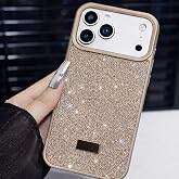 Coverzone Apple İPhone 17 Pro Max ile Uyumlu Elmas Desen Taşlı Kılıf &ndash; 2 mm Kamera &Ccedil;ıkıntı Koruma, Işıltılı L&uuml;ks Şık Darbe Em