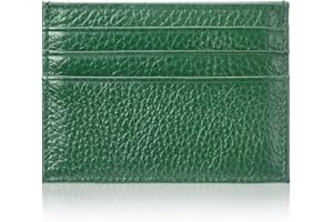 YEHMAN Porte Carte en Cuir de Vachette véritable 7 emplacements Carte de crédit Minimaliste Ultra Plat pour Veste, Pantalon