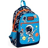 Coral High Three-Eyed Boys' Primary and Secondary School Bag - Navy Blue Astronaut