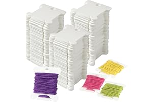 YILIYA 300 Pezzi Bobine di Plastica per Filo da Ricamo,Farfalline Avvolgifilo Ricamo Avvolgitore Rocchetti di Filo per Fai da Te Cucito Filo di Stoccaggio Punto Croce Accessori