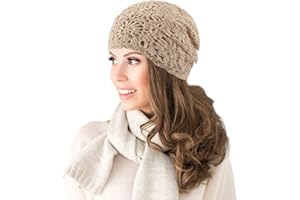 Nogsay Bonnet d'été en tricot pour femme - Fait à la main - Bonnet fin et léger