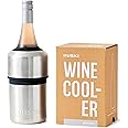 Huski Wine Cooler | Award Winning Iceless Design | Keeps Wine Cold up to 6 Hours | Wine Accessory | Next Generation Ice Bucket | Fits Some Champagne Bottles | Perfect Gift for Wine Lovers (Stainless)