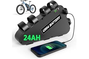 UG BATTERY UPP (UK Warehouse)52V 48V 24AH ebike battery for 1500W 1000w 750w 500w 250w motor, Long Range Triangle Lithium battery pack with Charger, USB Port