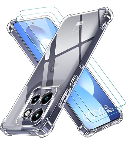 Ivoler Schutzhülle Für Motorola Edge 60/50 Neo 5G – Transparent, Stoßfest & Mit Panzerglas