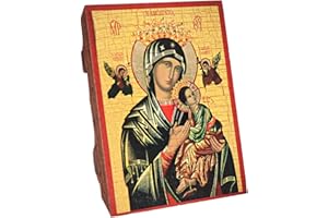 NKlaus Mutter von Immerwährenden Hilfe, Christliche Holz Ikone 16x12,5 handarbeit 37020